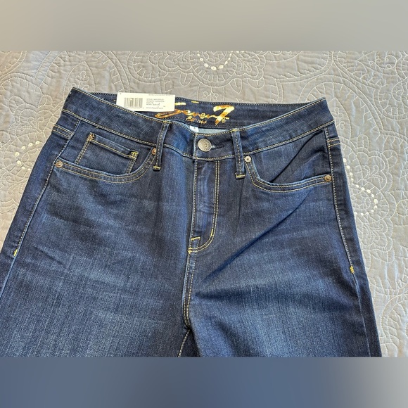 Seven7 Women’s Blue Tower Straight Crop Jeans NWT Size 4 - Picture 8 of 11